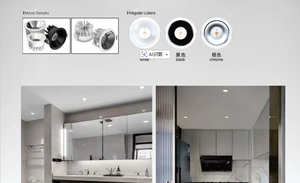 Plafonnier LED Moderne à Montage en Surface en Aluminium Dimmable Anti-éblouissement Haut CRI 90 Downlight <span class=keywords><strong>Spot</strong></span> de <span class=keywords><strong>Douche</strong></span> <span class=keywords><strong>IP65</strong></span> Étanche - Product Image 2