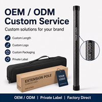 Perche d'extension en fibre de carbone haute résistance 30cm 50cm Ultra-légère Durable Résistante à la corrosion Haute rigidité OEM ODM disponible