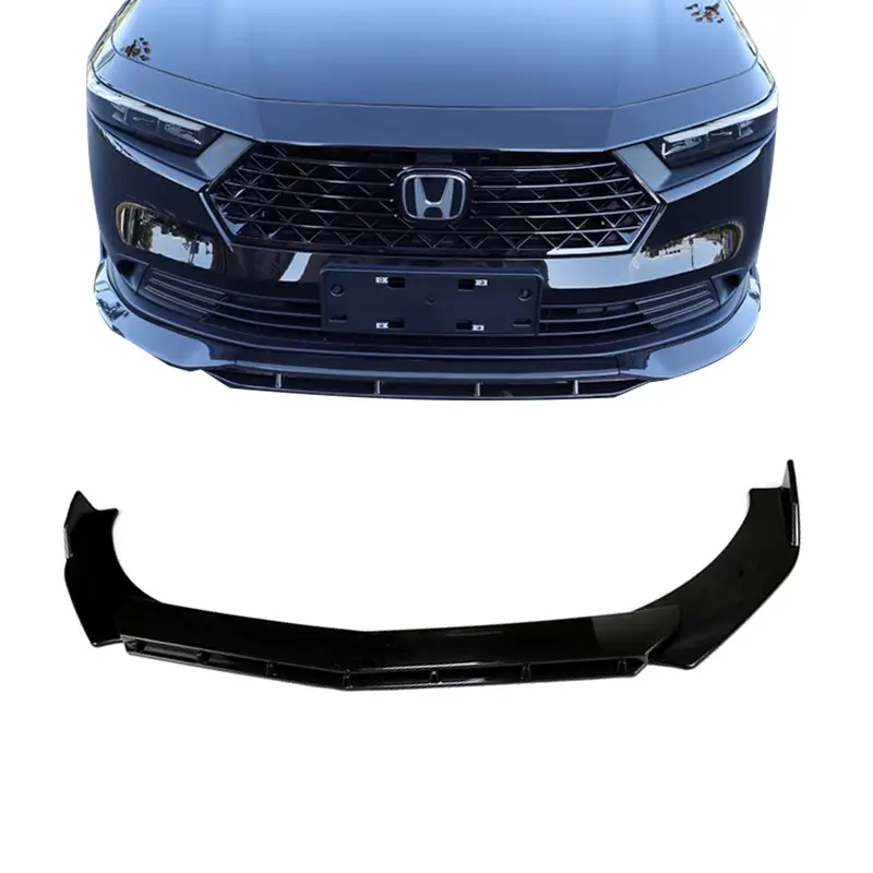 Autopartes parachoques delantero labio para Honda 11 generación Accord cuatro segmentos labio delantero parachoques delantero labio Sopiler difusor cuerpo
