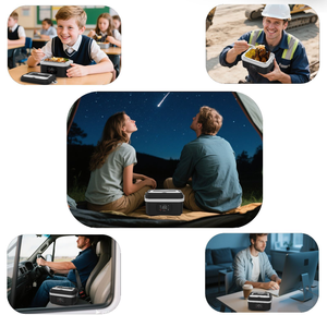 Xách tay không dây điện Hộp Ăn Trưa với 8000mAh pin, 60 Wát Sưởi ấm nhanh, 6 Temp cấp, 1L công suất, <span class=keywords><strong>USB</strong></span>-C, thực phẩm ấm hơn - Product Image 6