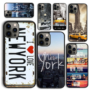 Custodia per telefono <span class=keywords><strong>NEW</strong></span> <span class=keywords><strong>YORK</strong></span> AMERICAN CITY per iPhone 16 15 14 12 13 mini PLUS X XS XR 11 PRO MAX Cover posteriore Fundas Shell - Product Image 1