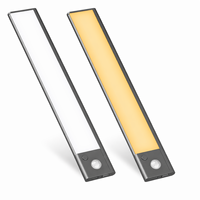 Lampe LED à détecteur de mouvement pour armoire, rechargeable, magnétique, sans fil, sous comptoir, lampe de nuit pour cuisine, placard, escalier, en aluminium, OEM