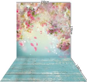 5x10ft fleur mur rose photographie arrière-plans plancher de bois nouveau-né Photo <span class=keywords><strong>Studio</strong></span> vert enfants impression numérique <span class=keywords><strong>Amazon</strong></span> 1-7 jours - Product Image 2