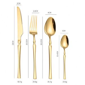 Chaodeli Gold Set Flatware Set Service for 4 Stainless Steel Cutlery Set Knife Spoon <b>Fork</b> Polished Dishwasher Safe - Product Image 3