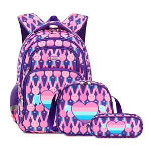 Ensemble de sacs à dos 3-en-1 personnalisés OEM/ODM avec impression de dessins animés, sac à déjeuner et trousse à crayons, sac à dos imperméable pour enfants, sac d'école pour filles - Product Image 3