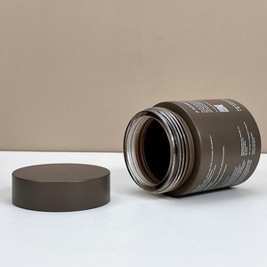 Custom 200g Round Wide Mouth Straight Side Glass Health Care Bottles 200ml Glass Cosmetic Jar for Supplement Capsules - Product Image 4