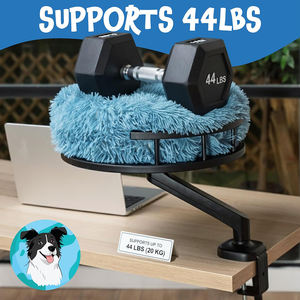 เตียงแมวแบบตั้งโต๊ะ นุ่มสบาย ทำจากผ้าพลัฌ รูปทรงเปลญวน สำหรับแมวขนาดเล็กและใหญ่ ใช้เป็นที่พักผ่อนในบ้าน หมุนได้ 360 องศา ปรับความสูงได้ - Product Image 3