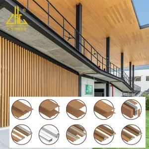 200 Colores de madera natural Soluciones personalizadas para sus proyectos Perfiles de revestimiento de aluminio con apariencia de madera de color personalizado de fábrica