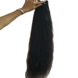 Extensiones de cabello Remy alineadas con cutícula cruda de un solo donante indio de alta calidad, paquetes de cabello humano virgen suave al por mayor - Product Image 1