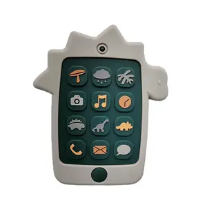 New Arrival Fashion Phone Ausgefallene Form BPA Free Baby Beißring Lebensmittel qualität Silikon Beiß spielzeug