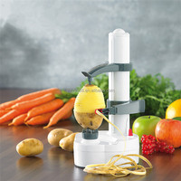 Hoge Kwaliteit Elektrische Spiraal Peeler Cutter Slicer Fruit Peeling Automatische Batterij Operated Machine Met Lader Eu Plug