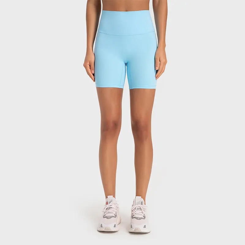 Celana pendek olahraga wanita desain baru 2024 grosir pabrik celana pendek yoga gym kebugaran wanita nyaman