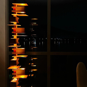 Floor Lamp LED <b>Light</b> Source Switch Control Home Decorative Lamp 10-15 Sqm Irradiation Area High Mountains And Flowing Water - Product Image 3