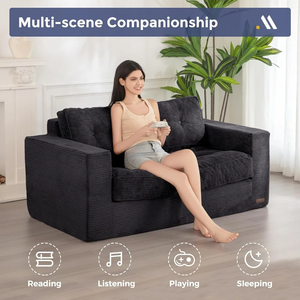 Nouvelle Arrivée 2026 : Ensemble de Canapés Carrés Modernes Rembourrés, Tendance TikTok, Compressés Sous Vide, Chaise Longue Réversible, Montage Rapide, Idéal pour Villa - Product Image 2