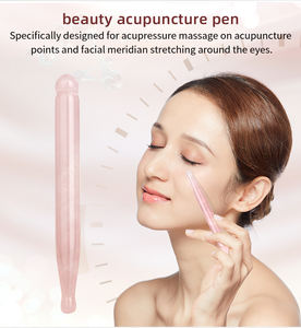 أداة تدليك الوجه والجسم الجديدة على شكل قلم من الكريستال واليشم لنقاط الوخز بالإبر للوقاية من الشيخوخة والاسترخاء - Product Image 3