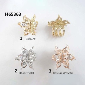Manufacturer supplies colorful 3D butterfly hair <b>clips</b>, fashionable hollowed-out high-end girly <b>bow</b> decorative hair <b>clips</b>. - Product Image 1