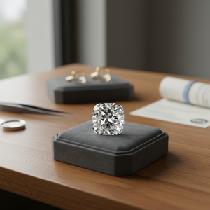 Diamante natural solitario con corte cojín certificado por GIA, claridad F VS2 |   Diamante Suelto Real de Fabricante de Surat para Joyería de Compromiso - Product Image 3