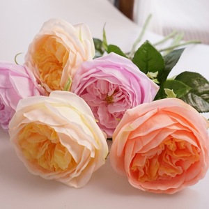 Fiori artificiali vero tocco grande petalo fiore idratare Austin Elsa <span class=keywords><strong>Rosa</strong></span> peonia di seta in lattice <span class=keywords><strong>Rosa</strong></span> per la decorazione della casa d'interni - Product Image 2