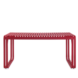 Mesa de Exterior Shan Chen de Aleación de Aluminio Roja, Ligera, Impermeable, Diseño Minimalista, Estructura Resistente para Patio - Product Image 1