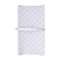 Housse de matelas à langer unisexe en coton doux tricoté à motif adorable 32x16 pouces, personnalisable avec rembourrage en fibres pour garçons et filles