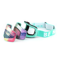 BE NICE SNOW-6100 Lunettes de ski cylindriques sphériques magnétiques à double lentille interchangeable OTG, anti-buée, protection UV, PC TPU, unisexe