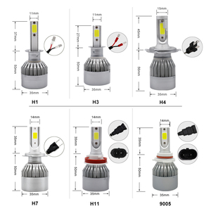 C6 pièces automobiles luces 22000 lumenes accessoires de voiture h1 h3 <span class=keywords><strong>h7</strong></span> h4 véhicule h11 9005 9006 h13 9004 avant led phares ampoules pour voiture - Product Image 5