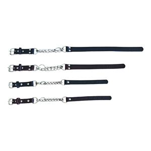 <span class=keywords><strong>Collar</strong></span> de perro de cuero Martingale, collares de perro de diseño sin tirones con cadena de acero inoxidable, cadena limitada, collares de entrenamiento para cachorros - Product Image 3