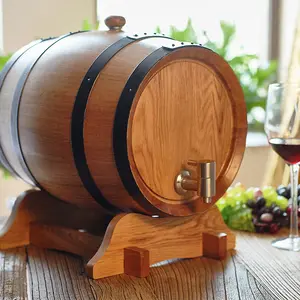 ถังไม้สำหรับทำไวน์วิสกี้ทำจากไม้มี10L สำหรับทำเบียร์เครื่องทำไวน์