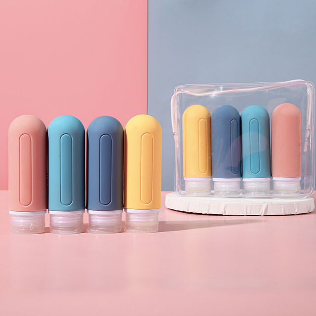 Tsa Approved Refillable Travel Kit Travel Size Shampoo Bottle Toiletry Silicone Travel Bottle Set