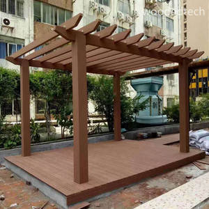 Pergola en bois composite WPC avec découpe de cheminée, compatible avec les systèmes de chauffage pour les garden parties d'hiver - Product Image 3