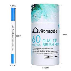 Juego de 60 Marcadores de Arte de Doble Punta, con Punta de Pincel y Punta de Aguja, para Dibujo y Diseño Gráfico - Product Image 3