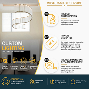 Lampada a Sospensione in Vetro a Strisce Verticali con Cornice Dorata Ondulata per Hall di Hotel di Lusso e Spazi con Soffitti Alti in Villa, Stile Moderno - Product Image 5