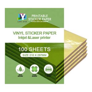 กระดาษพีวีซีใสแบบมีกาวในตัว ขนาด A4 8C สำหรับพิมพ์ด้วยเลเซอร์และอิงค์เจ็ท กระดาษสติกเกอร์สีขาวมันเงาขนาด A6 สำหรับพิมพ์ - Product Image 1