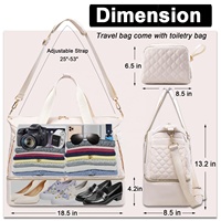 Sac polochon de yoga de gymnastique en nylon personnalisé de conception rhomboïde sac de week-end de voyage de nuit avec pochette à cosmétiques