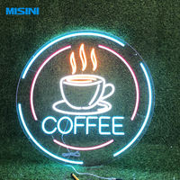 Tanda kustom lampu Neon penanda tema taman dinding terpasang sesuai pesanan tanda Neon Led lampu tanda Neon