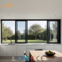 Ventana de Aluminio con Certificación CE, Estilo Europeo Moderno, Ventana de Ahorro Energético
