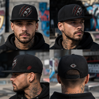 Gorra Snapback de Lujo con Logo de Oso Agresivo, Estilo Urbano, Visera Plana, Deportiva, Bordada, Tejido Común, Unisex, Personalizada OEM