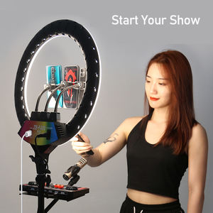 Kit <span class=keywords><strong>de</strong></span> Anillo <span class=keywords><strong>de</strong></span> <span class=keywords><strong>Luz</strong></span> LED RGB Portátil <span class=keywords><strong>de</strong></span> 18 Pulgadas con Control por Voz, Iluminación Fotográfica para Selfies, Tamaños Universales <span class=keywords><strong>de</strong></span> 45 cm, Personalizable para Celulares - Product Image 3