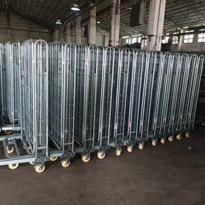 रोलिंग कंटेनर फोल्डेबल ट्रॉली कार्ट रोल पिंजरे, भंडारण और परिवहन के लिए भंडारण और परिवहन के लिए - Product Image 5