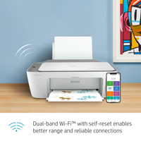 2025 Infaste HP DeskJet 2722 multifungsi, Printer Inkjet warna multifungsi semua dalam satu mendukung pencetakan jaringan nirkabel