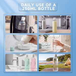 PET <b>Plastic</b> <b>Bottle</b> 30ml 50ml 60ml 80ml <b>100ml</b> 120ml 150ml 200ml 250ml 500ml 650ml 750ml 1000ml Cosmetic Packaging with Flip Cap - Product Image 5