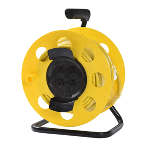 Linsheng ETL certificado SJTW 16/3 40FT carrete de Cable eléctrico 4 salidas cable de extensión retráctil con mango para electrodomésticos - Product Image 2