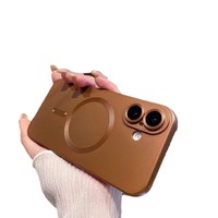 Coque Magnétique Métallique avec Protection Intégrale de l'Objectif de l'Appareil Photo, Antichoc pour iPhone 17 16 Pro 15