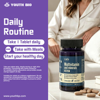 Comprimés Quotidiens de Multivitamines et Minéraux avec Vitamine D3 pour une Couverture Complète au Quotidien des Modes de Vie Actifs – Fournisseur Stable, Prêts à l'Expédition