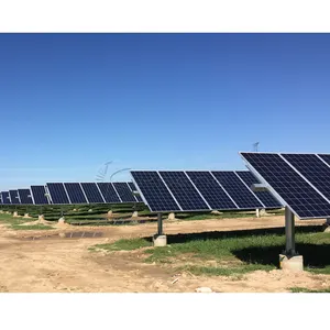 1MW Single Axis Smart Solar Tracking System 1 Axis Solar Tracker Ground Mount Solar Panel Tracking Systems