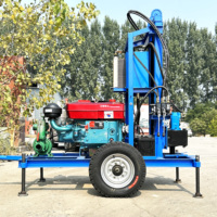 Foreuse rotative hydraulique portable pour puits d'eau de 100 m de profondeur / Machine de forage de puits d'eau avec démarrage électrique