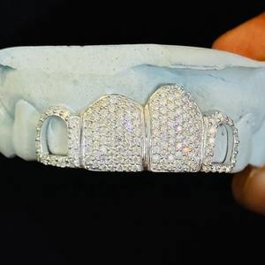 STAR JEWELLERY Christian 925 Sterling Silver VVS Moissanite Iced Out Grillz dentaire unisexe pour un usage quotidien - Product Image 2