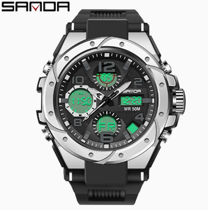 New SANDA 739 Men's Dual Display Digital Sport Wristwatch Wate - Product Image 5