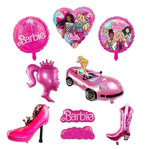 Roze Prinses Meisje Folie Ballon Meisje Hoge Hak Folie Ballon Voor Baby Meisje Verjaardagsfeestje Decoratie
