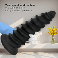 Jouets sexuels : Plug anal géant en silicone liquide à picots filetés, grande taille, pour auto-plaisir, fisting et dilatation anale, godemiché